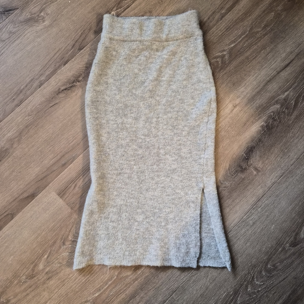 Modern Citizen Alpaca Blend Gray Pencil Skirt XS